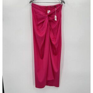 Jarbo Fuchsia Sanaa Sarong Skirt size L/XL 100% Silk Swim Cover Made in India